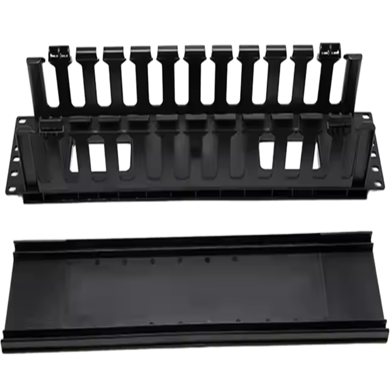 BEST SELLER 2U Horizontal Plastic Cable Organizer Cable Management 12 Slots