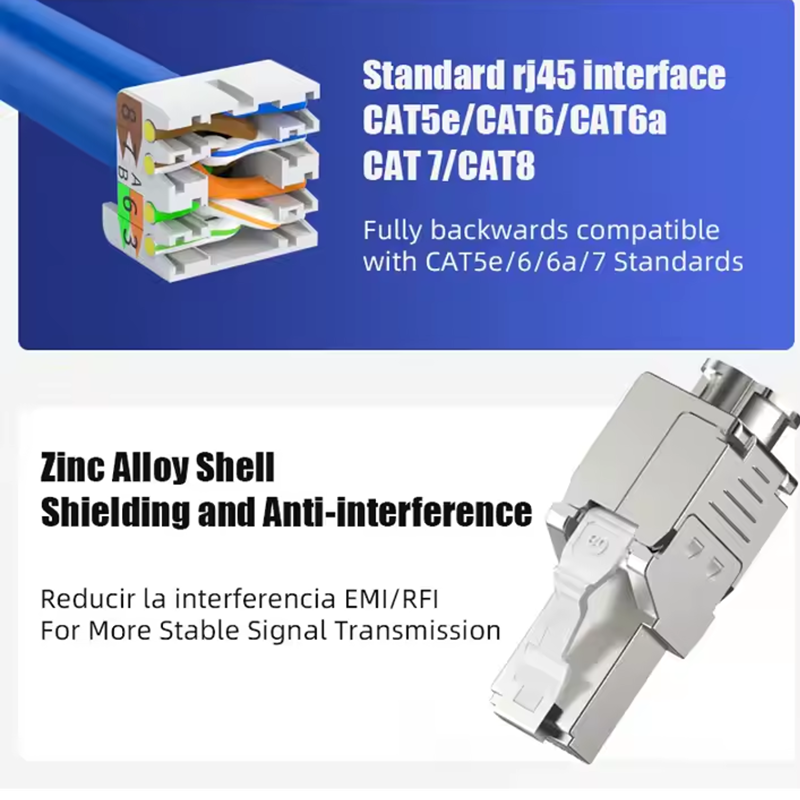 BEST SELLER Cat5e Cat6a Cat7 Field Connection 8p8c Cat6 Shielded Rj45 Tool-free STP UTP Connector Modular Plug