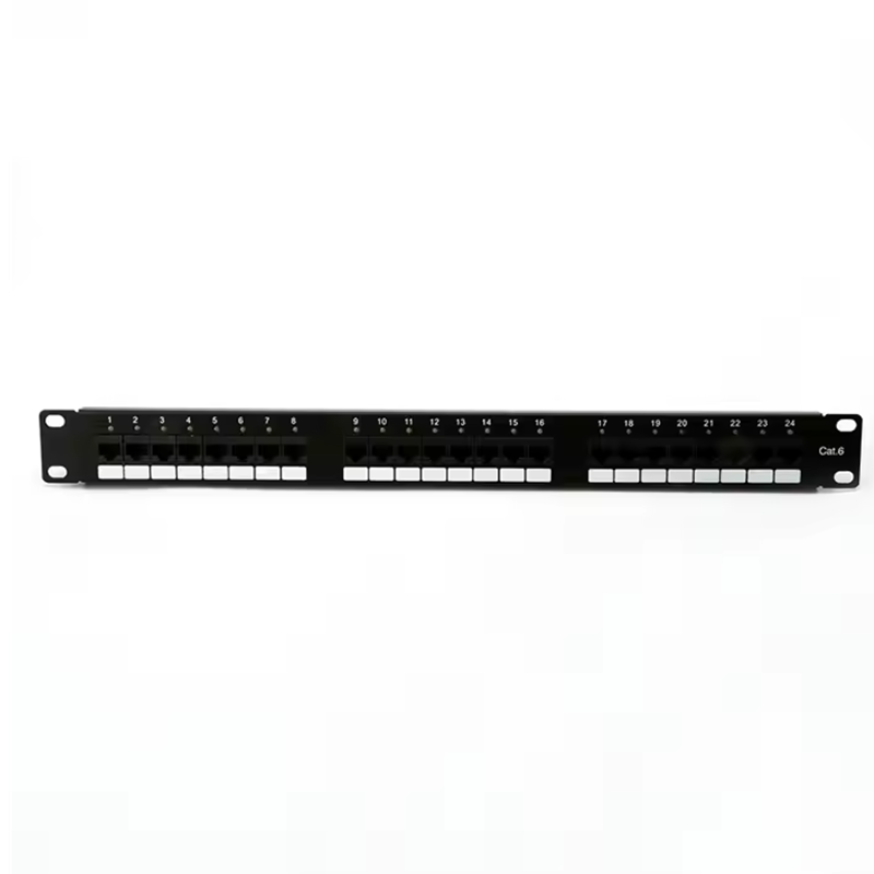 HOT SALE Cat6 Patching Panel 19'' 1U 24 Ports Krone & 110 Dual IDC Patch Panel With Cable Management