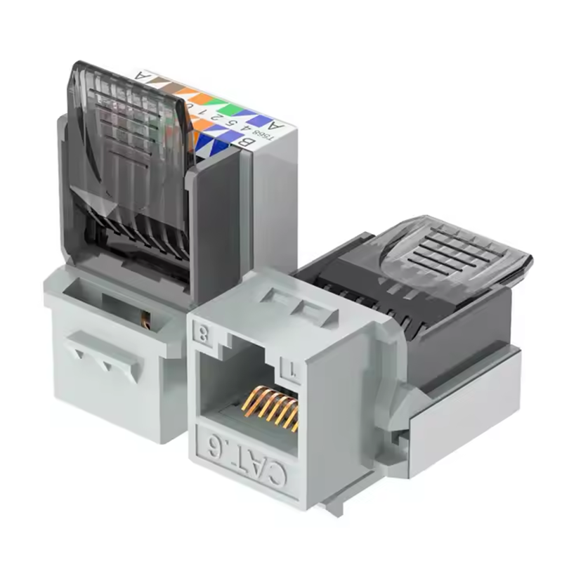BEST SELLER RJ45 Toolless UTP Cat3 Cat5e Cat6 Cat6a Construction unShielded Female Keystone Jack