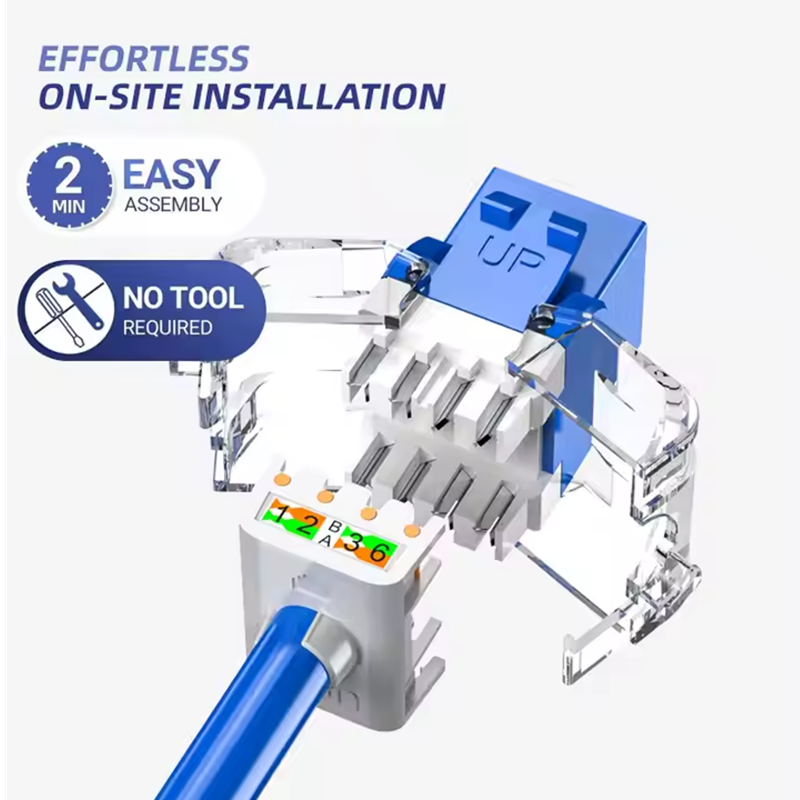 HOT SALE New Design RJ45 Network Cat6 UTP Female to Female Keystone Jack Toothless