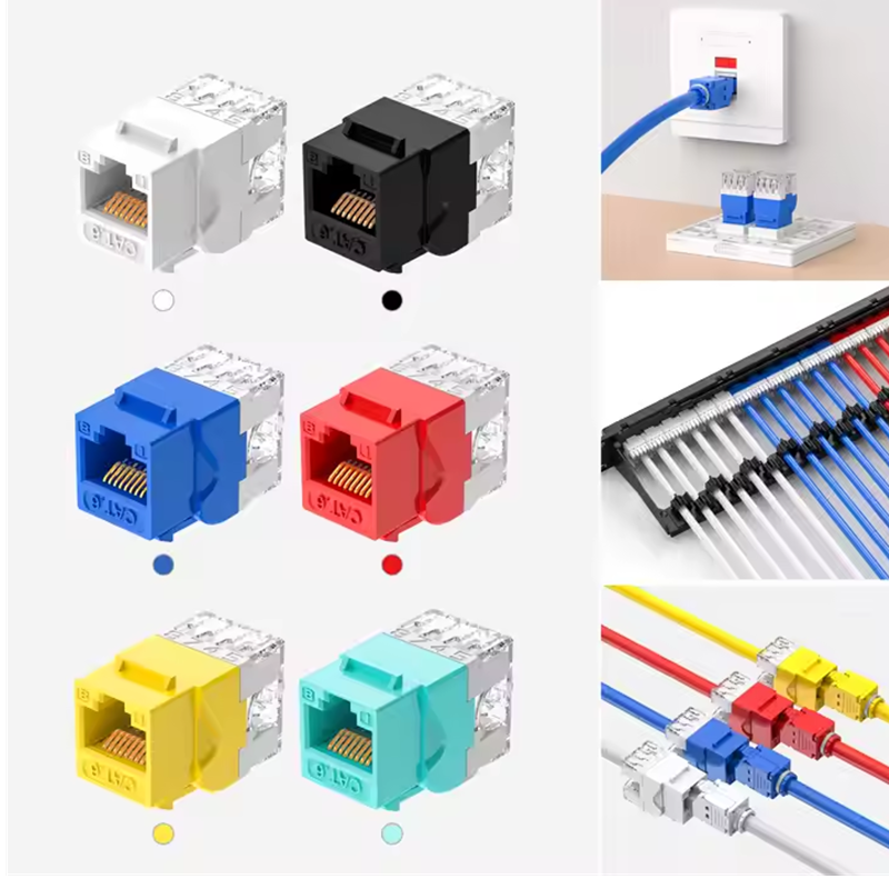BEST SELLER Network Cat5e Cat6a RJ45 Modular Jack UTP Female Keystone Jack