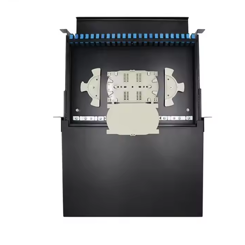HOT SELLER Fiber Optics- 19'' Fiber Optic Patch Panel Rack Mount Terminal Box 24 Port SC/LC/FC/ST