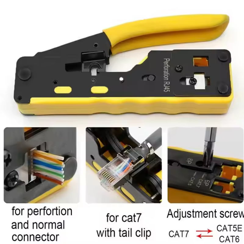 HOT SALE Network Tool - RJ45 RJ11 Cat6 Cat7 Connector Pass Through Crimping Tool