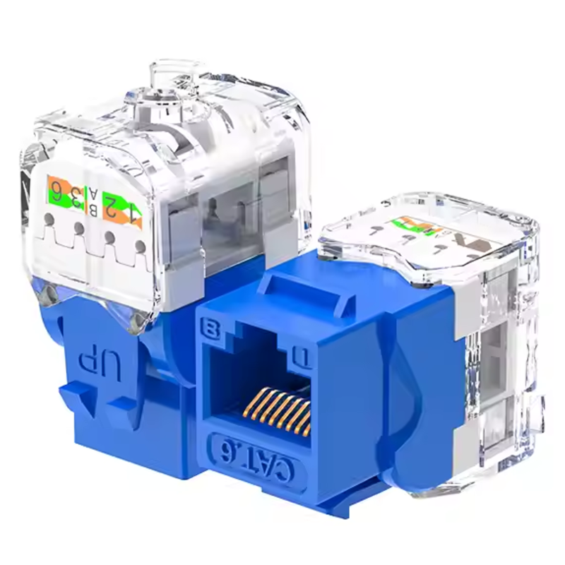 HOT SALE New Design RJ45 Network Cat6 UTP Female to Female Keystone Jack Toothless