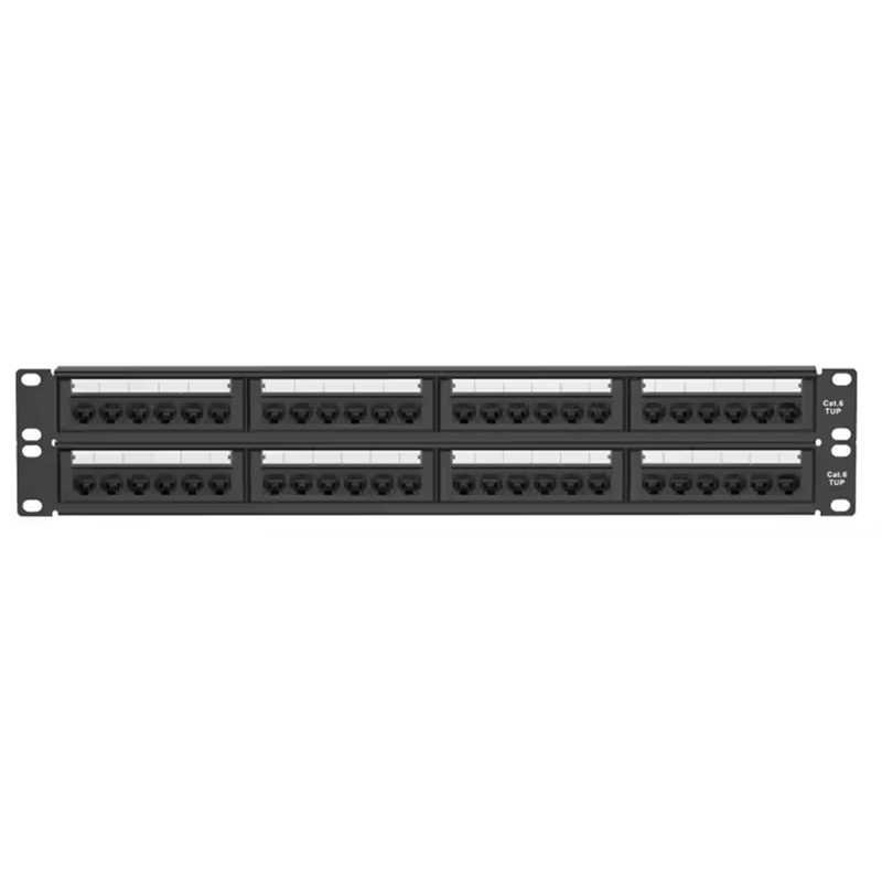HOT SALE Patching Panel 19'' 2U UTP Blank 48 Ports Cat 6 UTP Ethernet Networking Unshielded Patch Panel