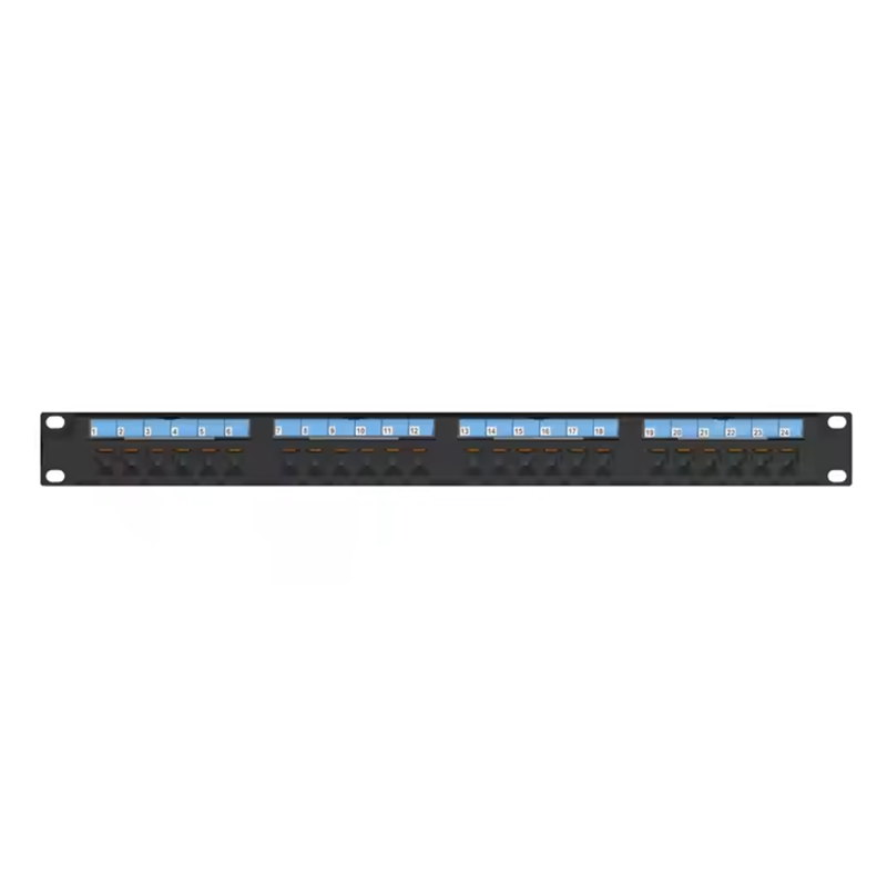 HOT SALE Cat6 Patching Panel 19" 1U LED Trace Function Rj45