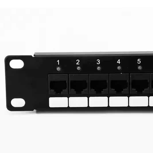 HOT SALE Patch Panel Cat6 RJ45 1U Modular Jack Full Loaded 24Ports With Cable Tie