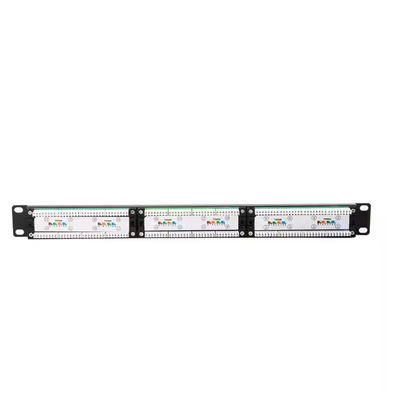 HOT SALE Patch Panel Cat6 RJ45 1U Modular Jack Full Loaded 24Ports With Cable Tie