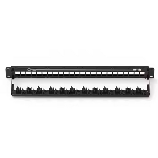 HOT SALE Cat6 Patching Panel 19'' 1U 24 Ports Krone & 110 Dual IDC Patch Panel With Cable Management