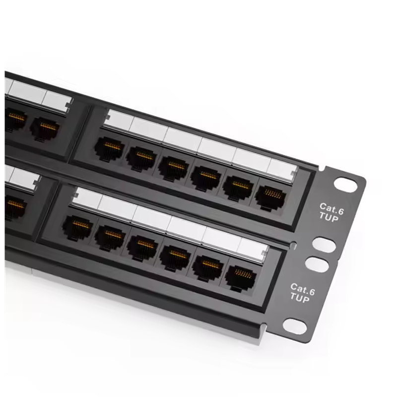 HOT SALE Patching Panel 19'' 2U UTP Blank 48 Ports Cat 6 UTP Ethernet Networking Unshielded Patch Panel