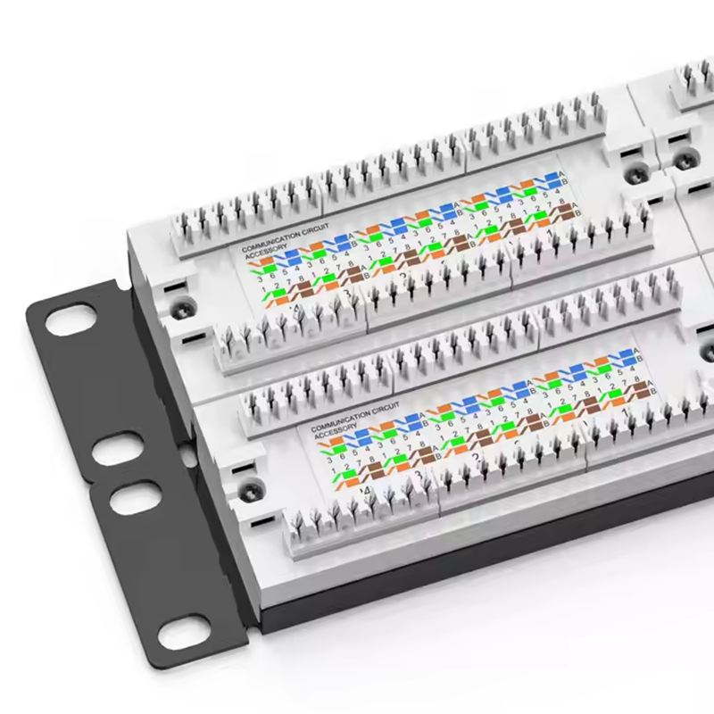 HOT SALE Patching Panel 19'' 2U UTP Blank 48 Ports Cat 6 UTP Ethernet Networking Unshielded Patch Panel